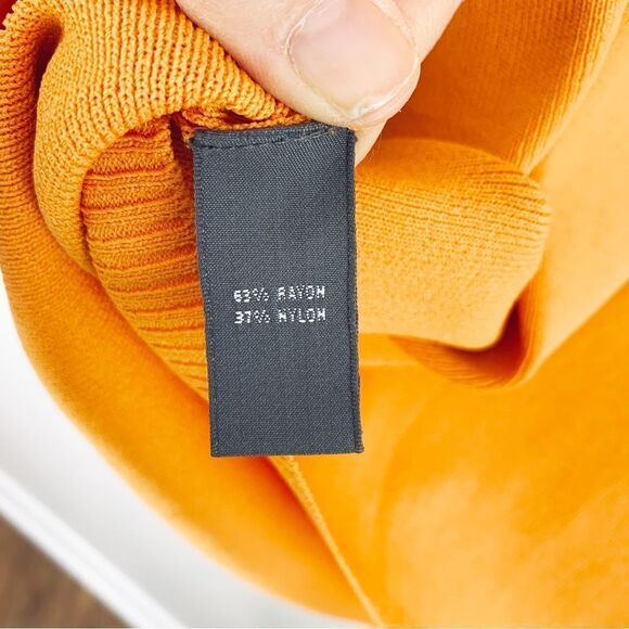 Josephine Chaus Orange Jeweled Short Sleeve Sweater 1X - Picture 9 of 11